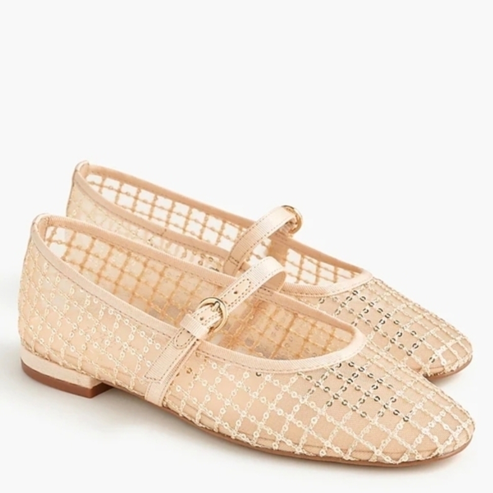 J. Crew Factory Tan Mary Jane Flats